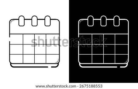Calendar icon. Calendar symbol. For Mobile and Web. Editable Stroke. Pixel Perfect.