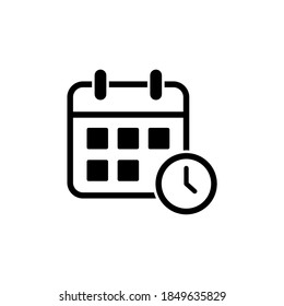 Calendar icon symbol. Schedule, date icon in trendy flat design