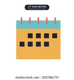 Calendar icon symbol template for graphic and web design collection logo vector illustration