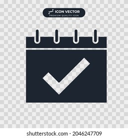 calendar icon symbol template for graphic and web design collection logo vector illustration