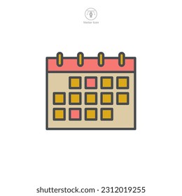 Calendar Icon symbol template for graphic and web design collection logo vector illustration