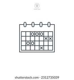 Calendar icon symbol template for graphic and web design collection logo vector illustration