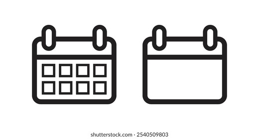 Calendar icon. Calendar symbol. Calendar vector icon.
