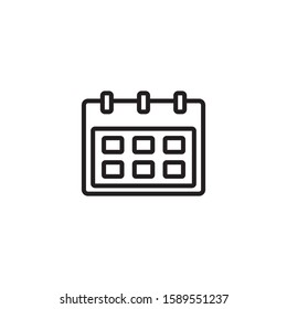 Calendar icon symbol vector illustration