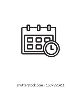 Calendar icon symbol vector illustration