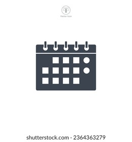 Calendar icon symbol vector illustration isolated on white background