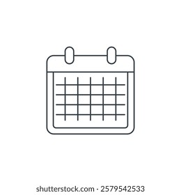 Calendar icon symbol vector illustration isolated on white background