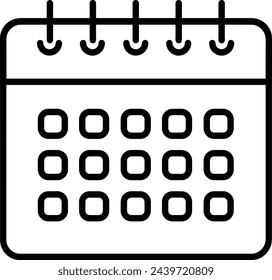 Calendar icon symbol vector image