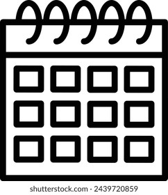 Calendar icon symbol vector image
