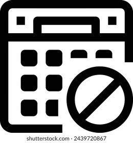 Símbolo de icono de calendario imagen vectorial