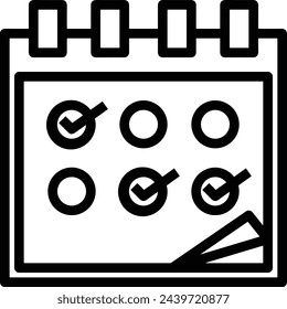 Símbolo de icono de calendario imagen vectorial