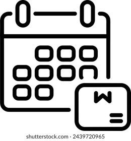 Símbolo de icono de calendario imagen vectorial