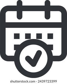 Símbolo de icono de calendario imagen vectorial