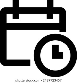 Símbolo de icono de calendario imagen vectorial