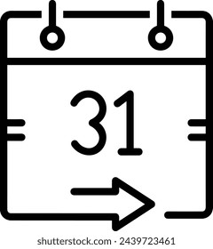 Símbolo de icono de calendario imagen vectorial
