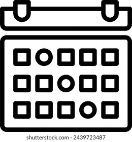 Símbolo de icono de calendario imagen vectorial