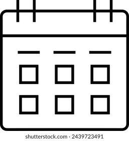 Símbolo de icono de calendario imagen vectorial