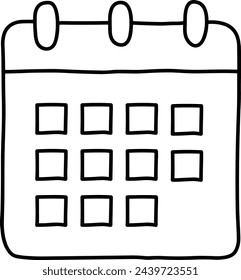 Calendar icon symbol vector image