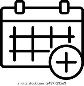 Símbolo de icono de calendario imagen vectorial