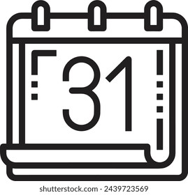 Símbolo de icono de calendario imagen vectorial
