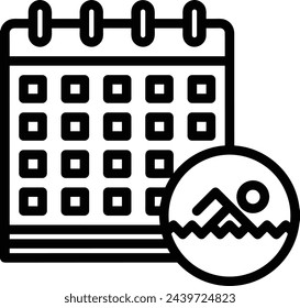Calendar icon symbol vector image