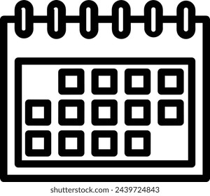 Símbolo de icono de calendario imagen vectorial