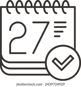 Calendar icon symbol vector image