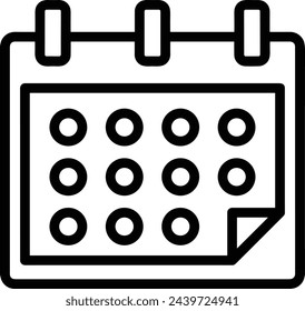 Calendar icon symbol vector image