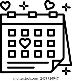 Símbolo de icono de calendario imagen vectorial