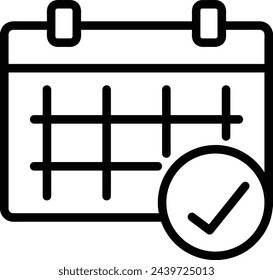 Símbolo de icono de calendario imagen vectorial