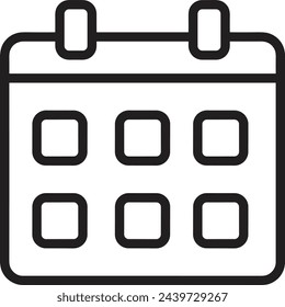 Símbolo de icono de calendario imagen vectorial