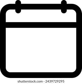 Símbolo de icono de calendario imagen vectorial
