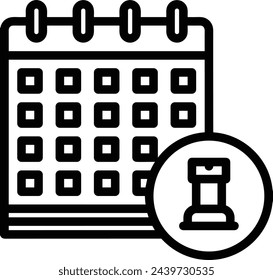 Símbolo de icono de calendario imagen vectorial