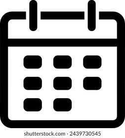Símbolo de icono de calendario imagen vectorial