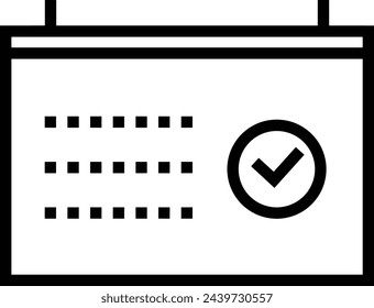 Símbolo de icono de calendario imagen vectorial