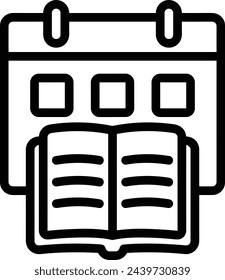 Símbolo de icono de calendario imagen vectorial