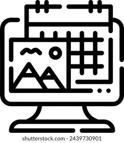Calendar icon symbol vector image
