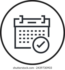 Símbolo de icono de calendario imagen vectorial