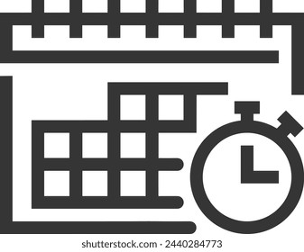 Símbolo de icono de calendario imagen vectorial