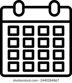Símbolo de icono de calendario imagen vectorial