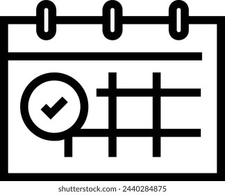Símbolo de icono de calendario imagen vectorial