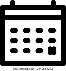 Símbolo de icono de calendario imagen vectorial