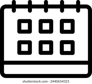 Símbolo de icono de calendario imagen vectorial