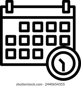 Símbolo de icono de calendario imagen vectorial