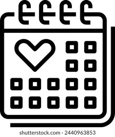 Símbolo de icono de calendario imagen vectorial
