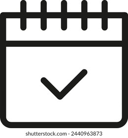 Símbolo de icono de calendario imagen vectorial
