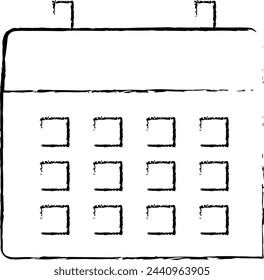 Símbolo de icono de calendario imagen vectorial