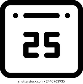 Símbolo de icono de calendario imagen vectorial