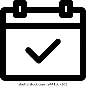 Símbolo de icono de calendario imagen vectorial