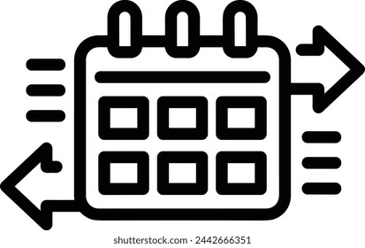 Símbolo de icono de calendario imagen vectorial